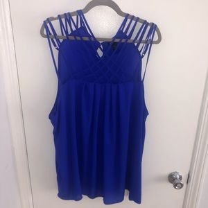 Blue “Going Out” Shirt (Torrid size 3)